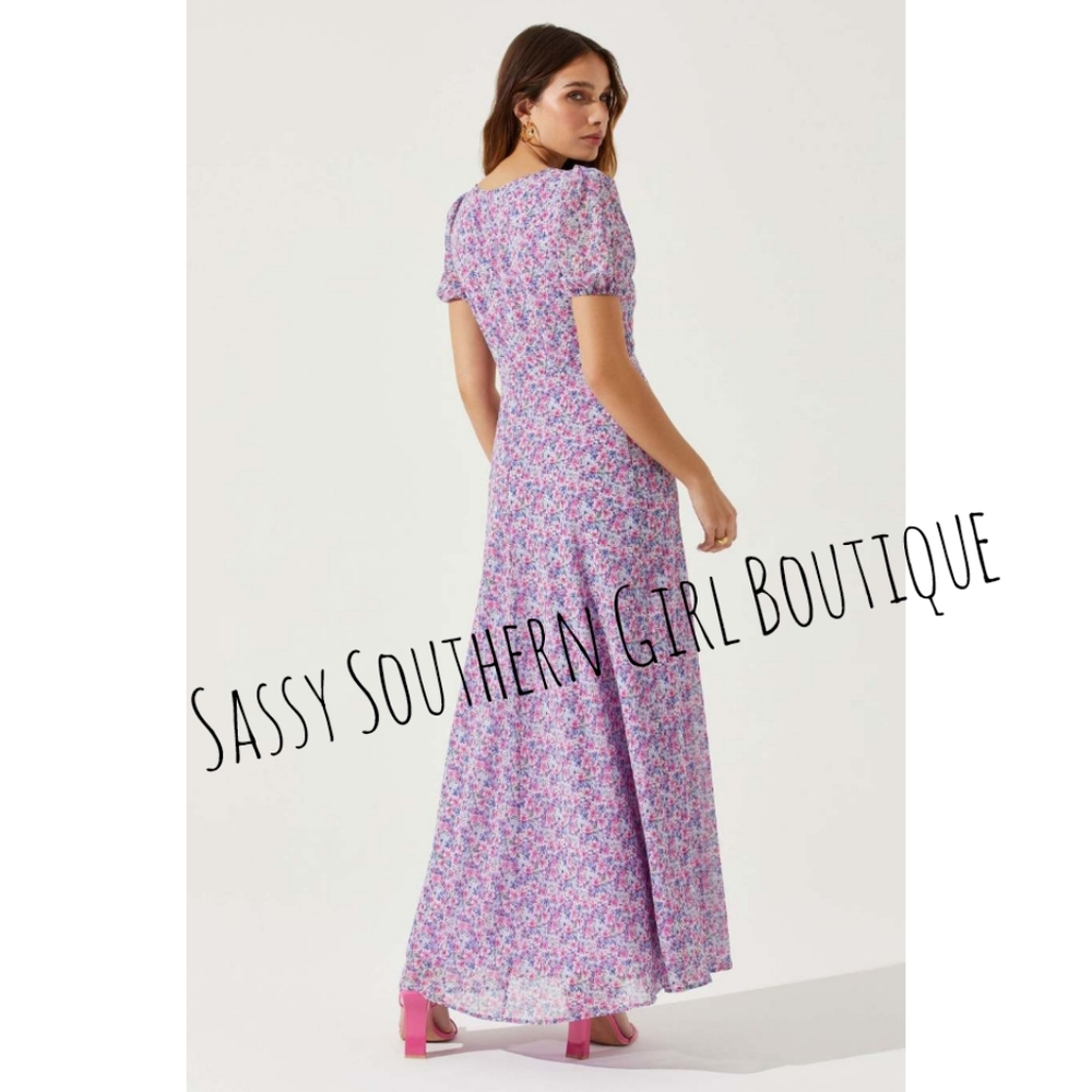 🆕⭐ ASTR The Label Purple Floral Maxi Dress - Picture 5 of 13